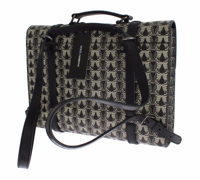 Bag Black Owl Print Leather Backpack