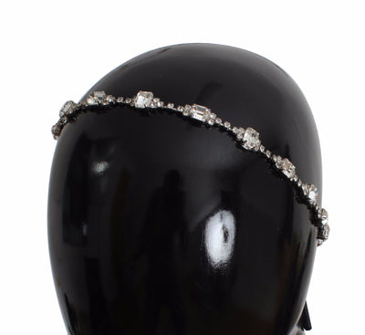 Silver Brass Crystal Head Hair Band
