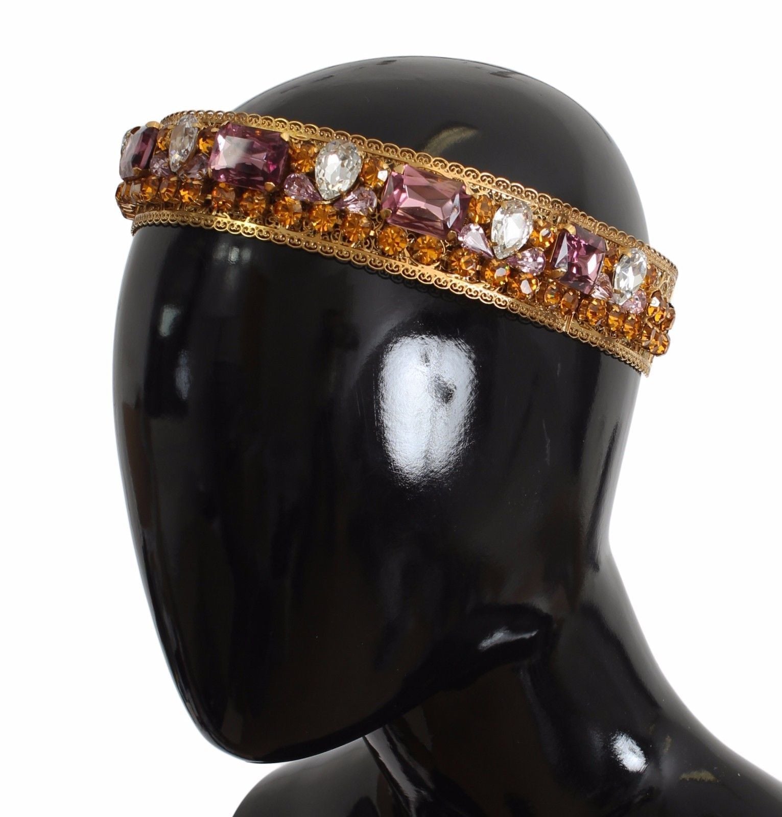 Crown Gold-plated Crystal Sicily GEMME Tiara Headband