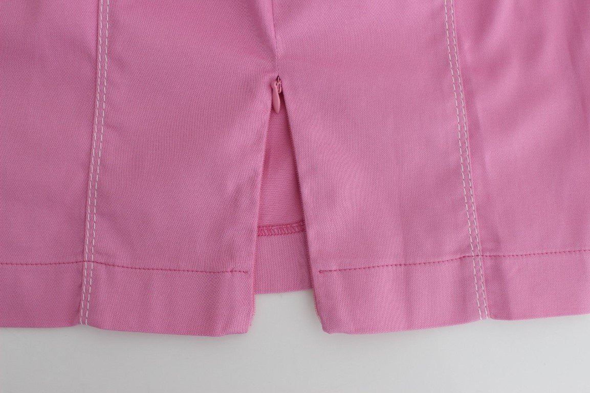 Pink pencil collar dress