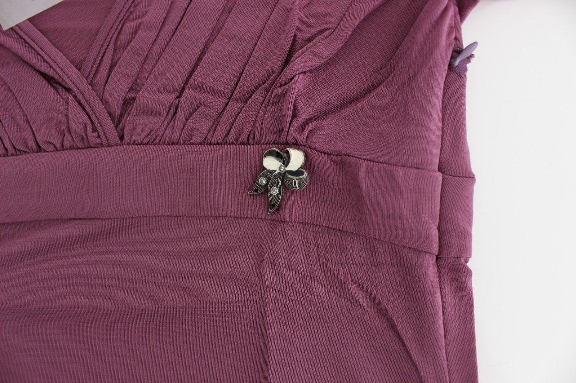 Purple jersey top blouse