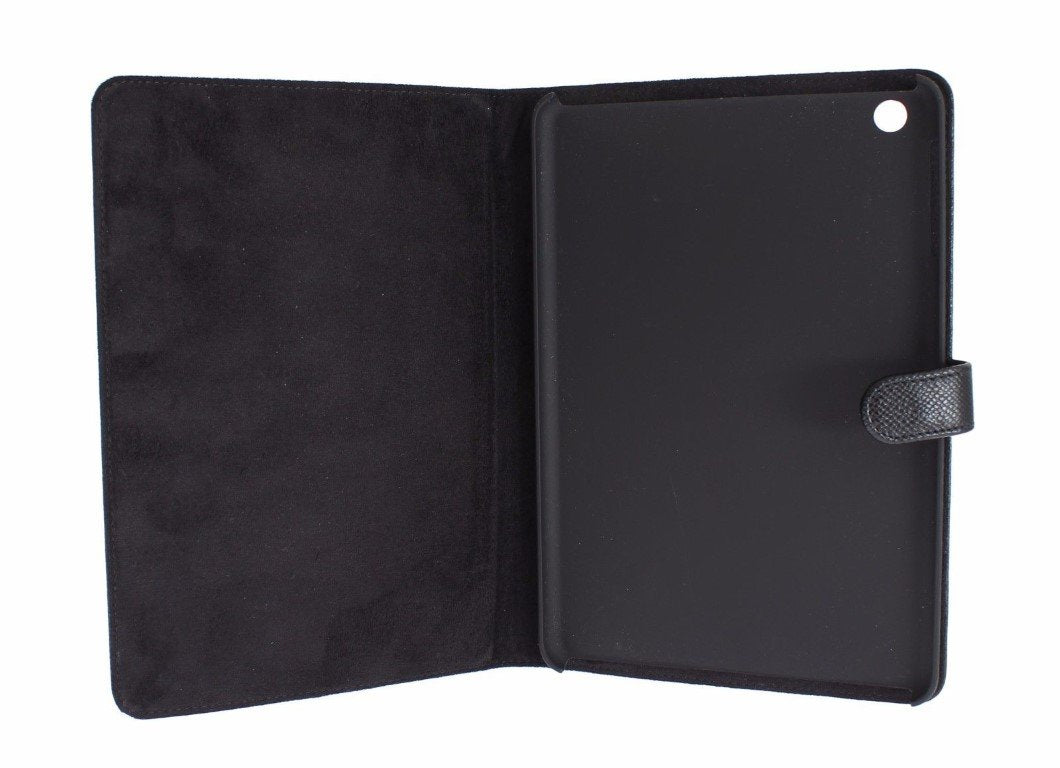 Black Leather Mini Tablet Cover Bag