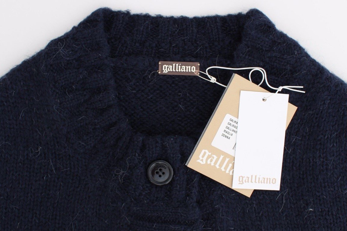 Blue cropped cardigan