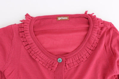 Pink wool cardigan