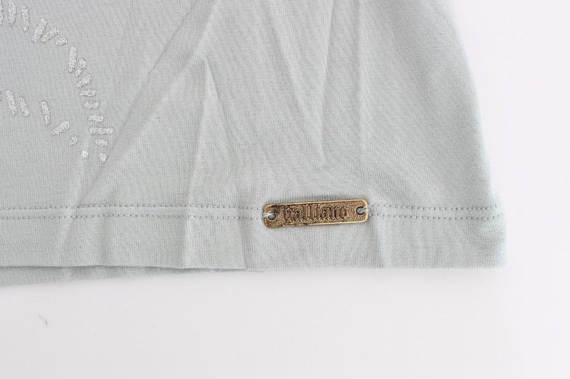 Gray jersey print top blouse