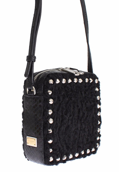 Bag Black Caiman Python Ostrich Ashkatran Purse