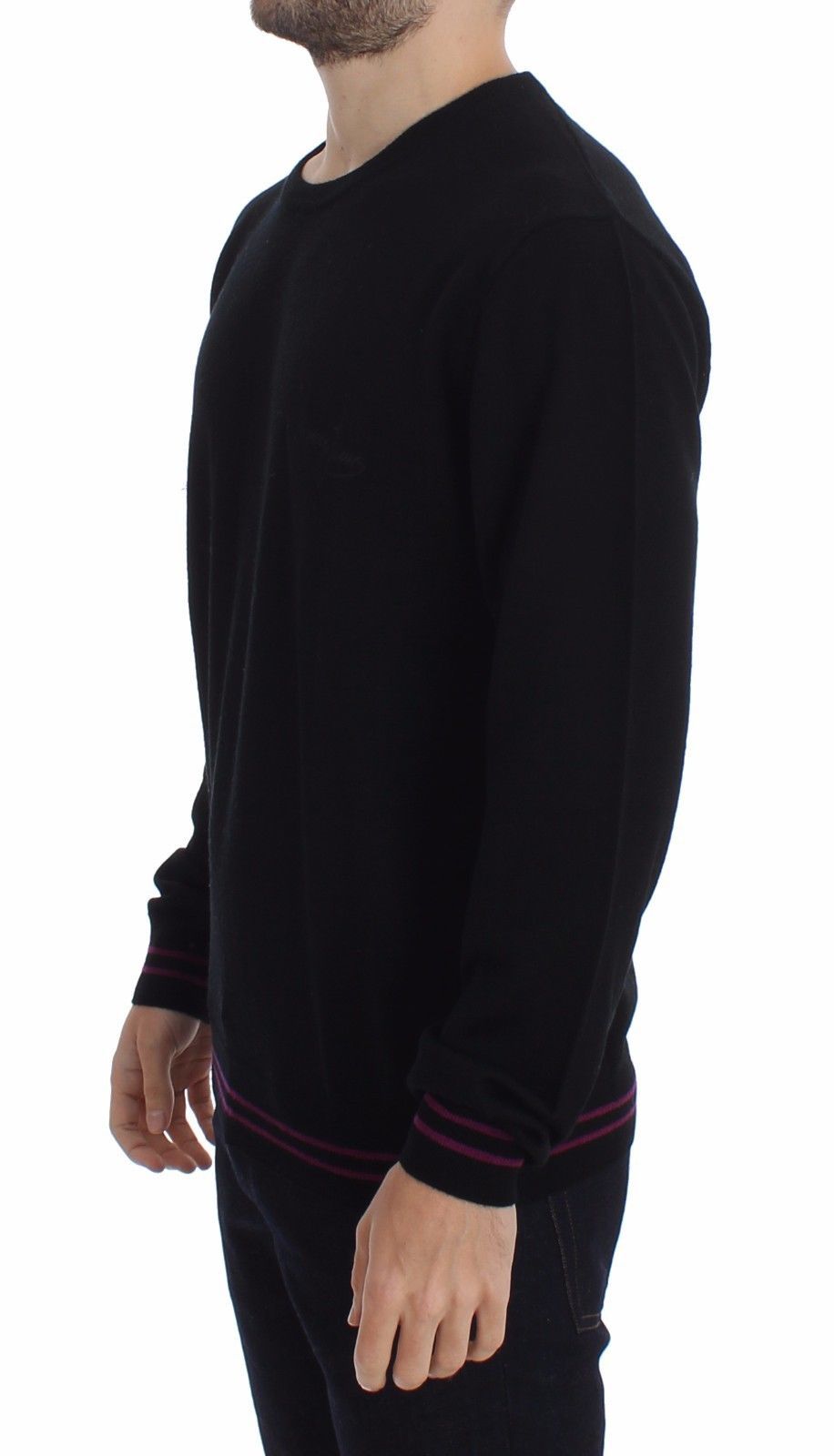Black Wool Crew-neck Sweater
