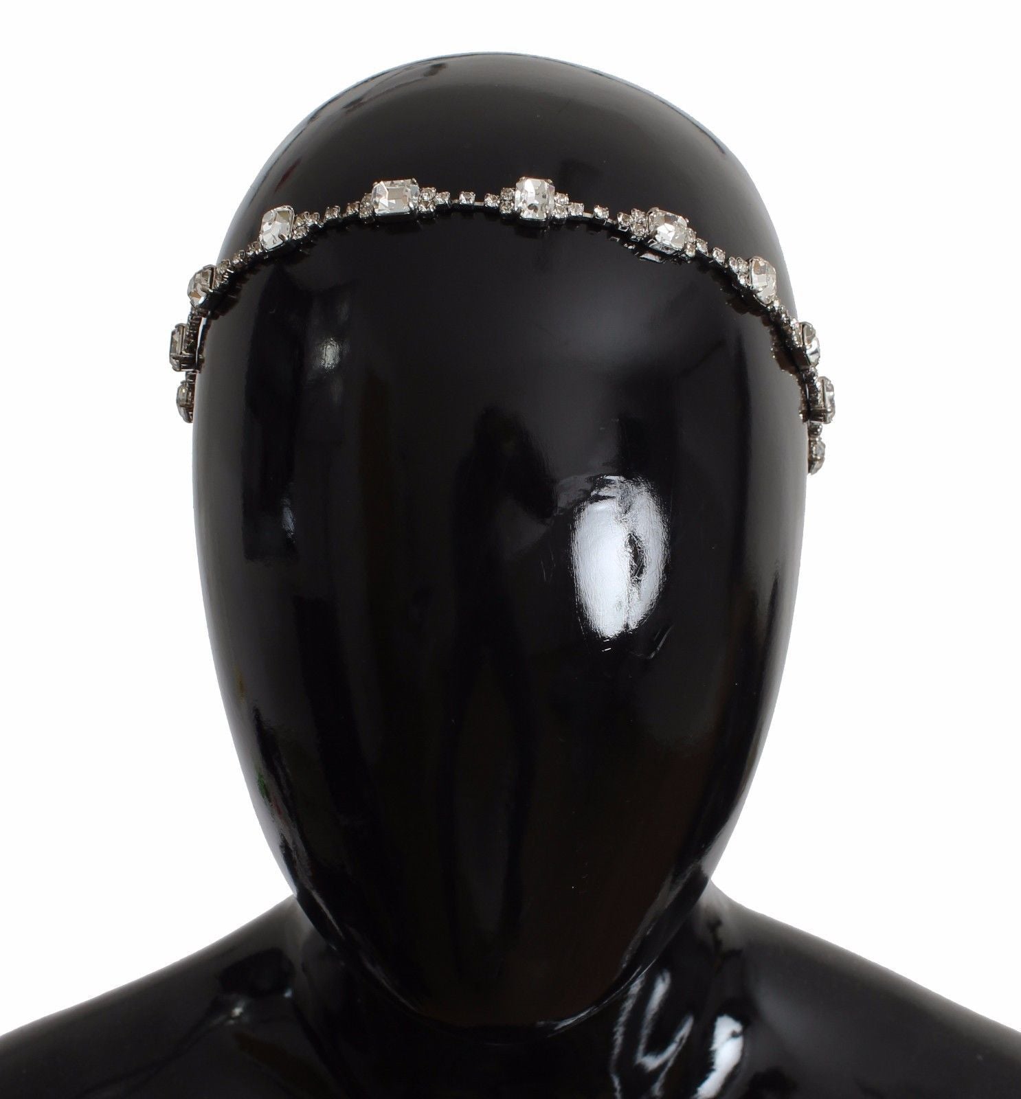 Silver Brass Crystal Head Hair Band