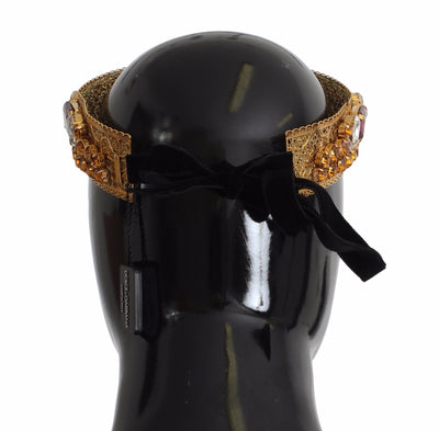 Crown Gold-plated Crystal Sicily GEMME Tiara Headband