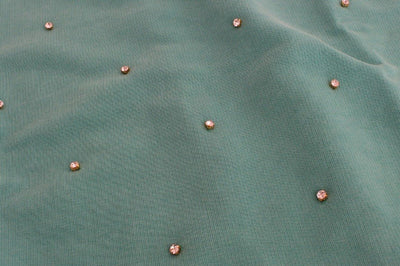 Green embellished cotton sweatshirt
