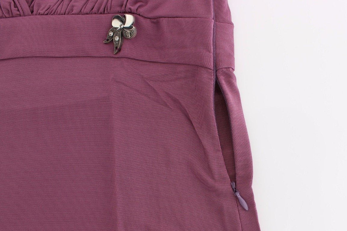 Purple jersey top blouse