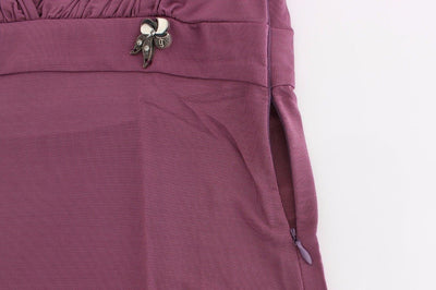 Purple jersey top blouse