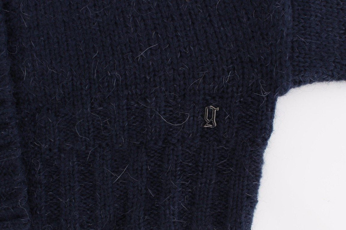 Blue cropped cardigan