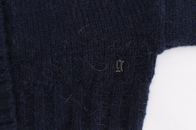 Blue cropped cardigan