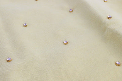 Yellow embellished cotton sweatshirt