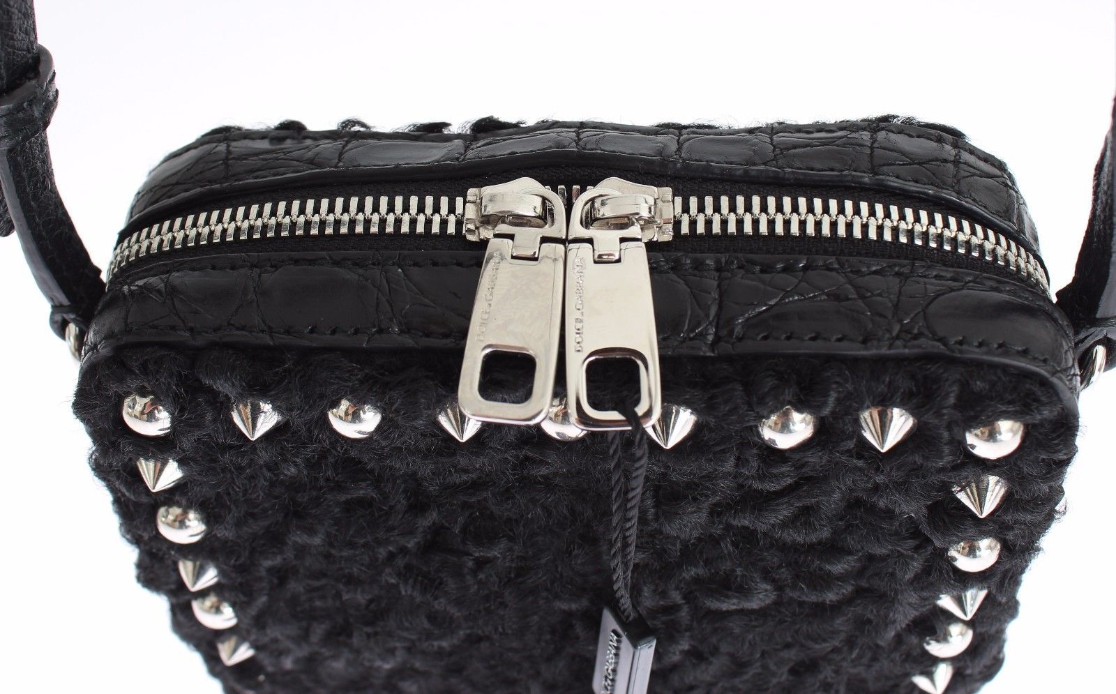 Bag Black Caiman Python Ostrich Ashkatran Purse