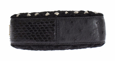 Bag Black Caiman Python Ostrich Ashkatran Purse