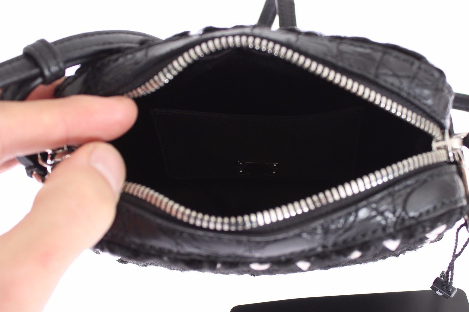 Bag Black Caiman Python Ostrich Ashkatran Purse