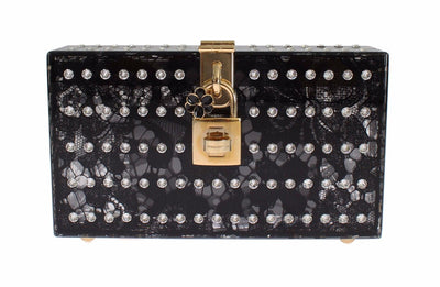 Purse BOX Plexi Floral Lace Crystal Da Sera Clutch
