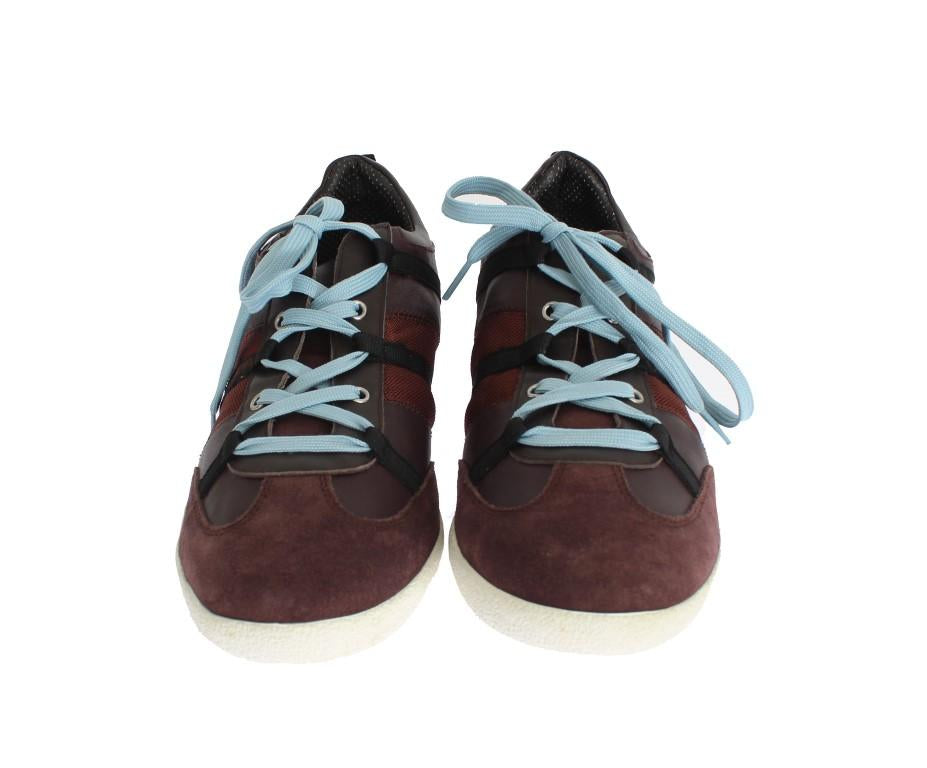 Bordeaux Leather Casual Sneakers