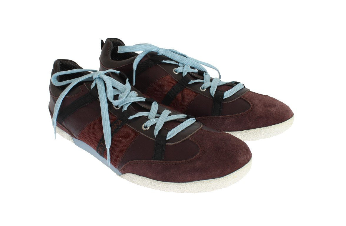 Bordeaux Leather Casual Sneakers