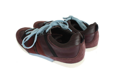 Bordeaux Leather Casual Sneakers
