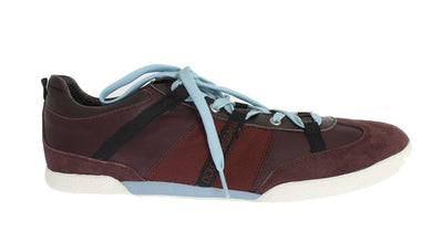 Bordeaux Leather Casual Sneakers