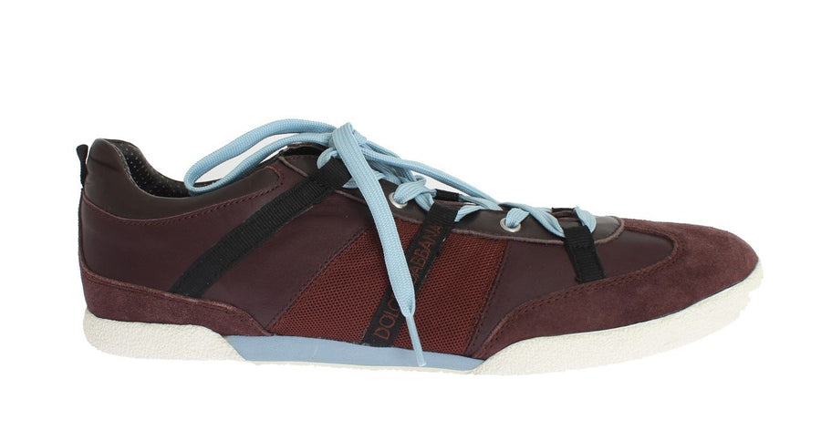 Bordeaux Leather Casual Sneakers