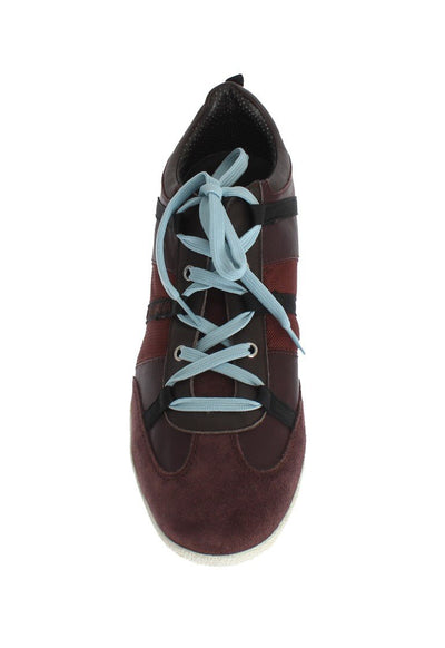 Bordeaux Leather Casual Sneakers