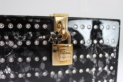 Purse BOX Plexi Floral Lace Crystal Da Sera Clutch