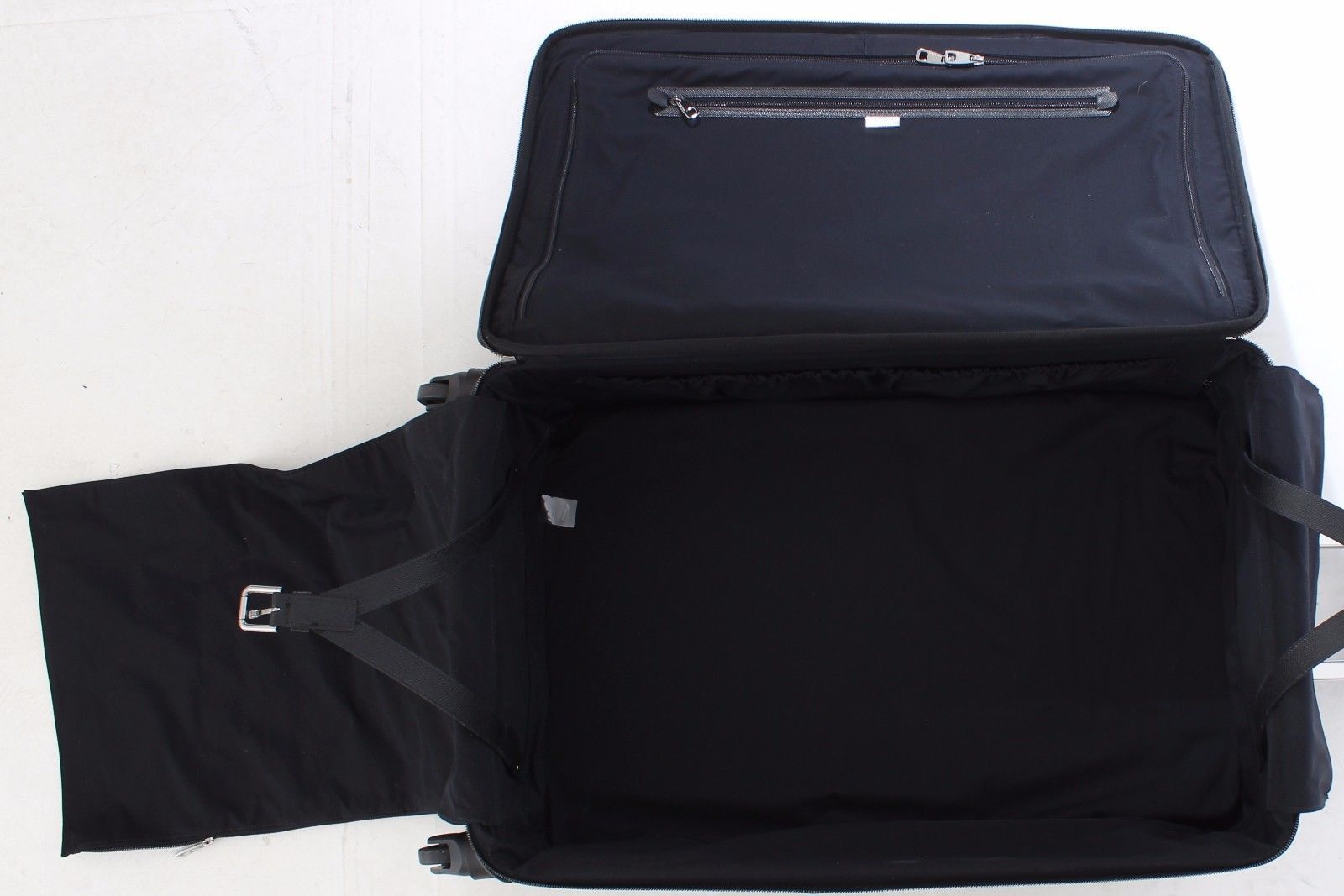 Luggage Bag Black Leather Travel Suitcase Trolley