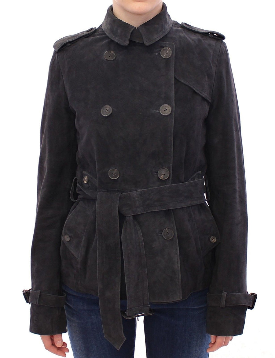 Blue Suede Leather Jacket