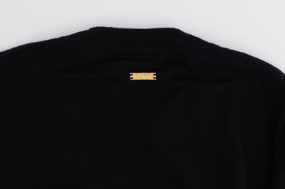 Black wool cardigan