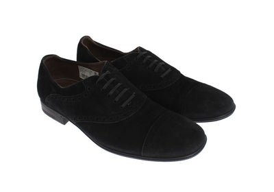 Black Leather Dress Derby Formal Shoes