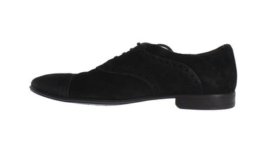 Black Leather Dress Derby Formal Shoes