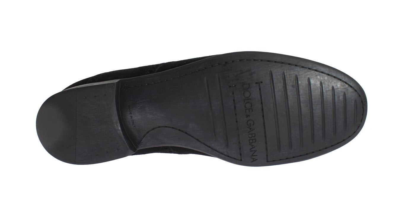 Black Leather Dress Derby Formal Shoes
