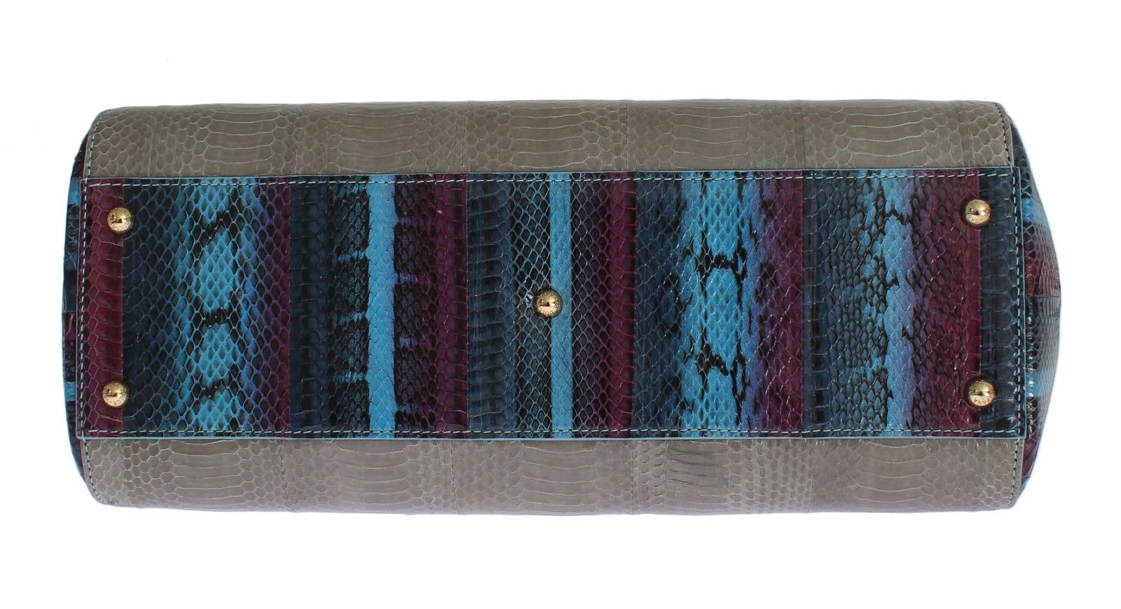 Multicolor Caiman Snakeskin Leather SICILY Hand Bag