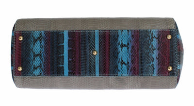 Multicolor Caiman Snakeskin Leather SICILY Hand Bag