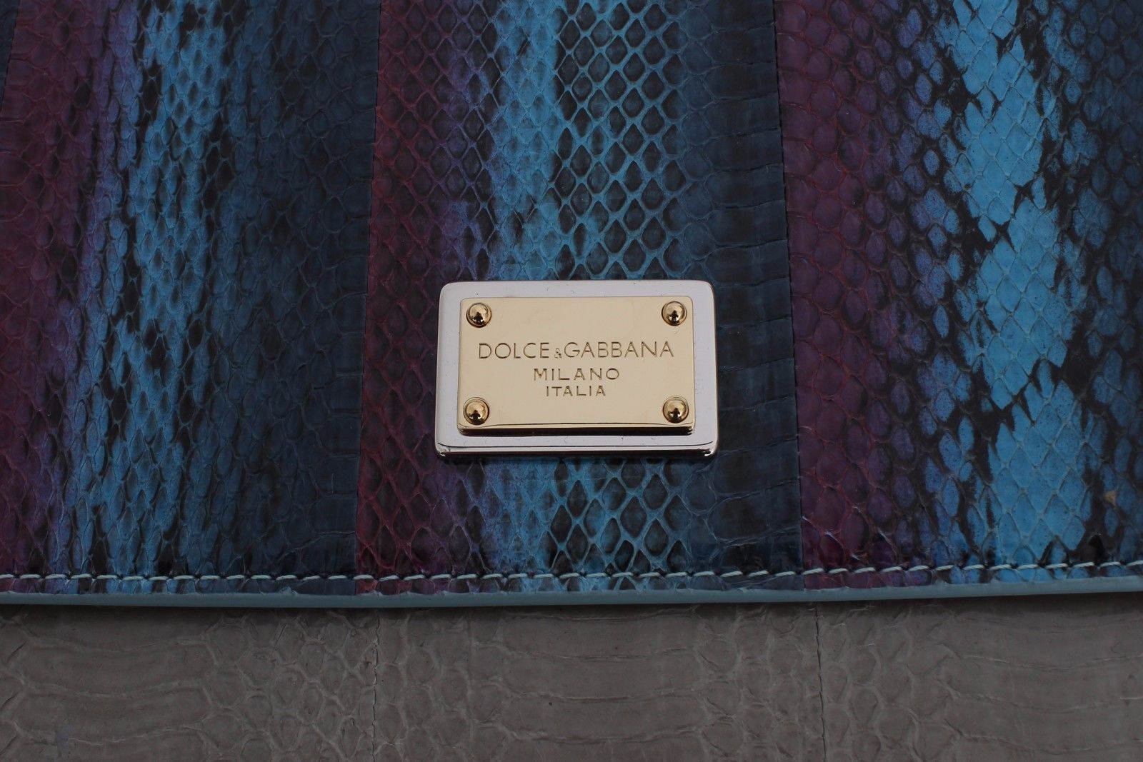 Multicolor Caiman Snakeskin Leather SICILY Hand Bag