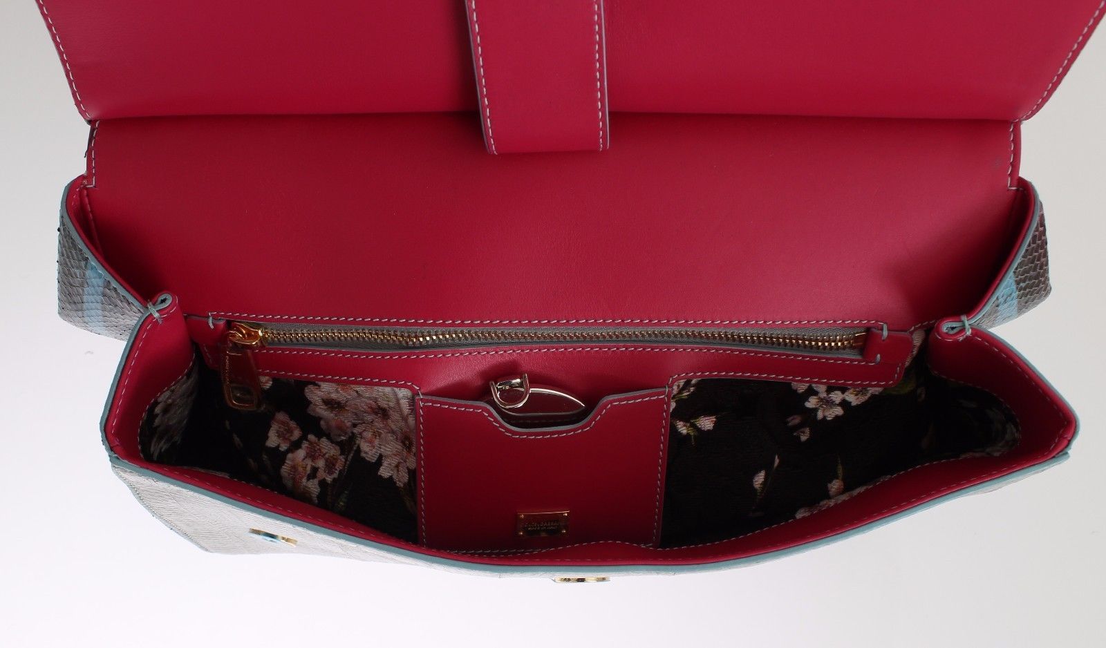 Multicolor Caiman Snakeskin Leather SICILY Hand Bag