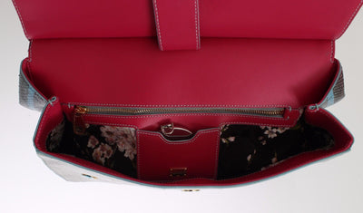Multicolor Caiman Snakeskin Leather SICILY Hand Bag