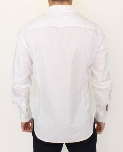 White Cotton Slim Fit Casual Shirt
