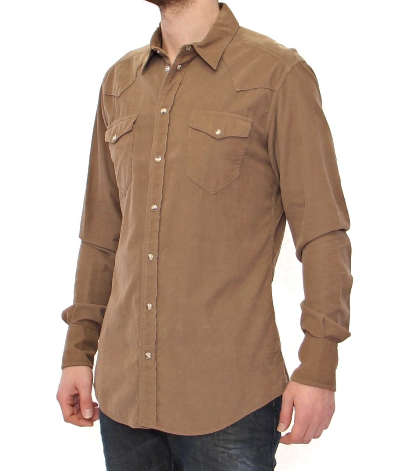 Exclusive Beige Manchester Sicilia Casual Shirt
