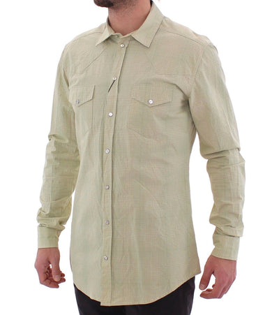Green Yellow Checkered SICILIA Casual Shirt