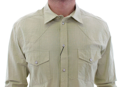 Green Yellow Checkered SICILIA Casual Shirt