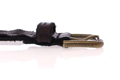 Black Leather Logo Belt
