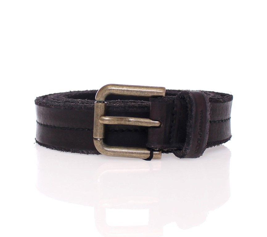 Black Leather Logo Belt