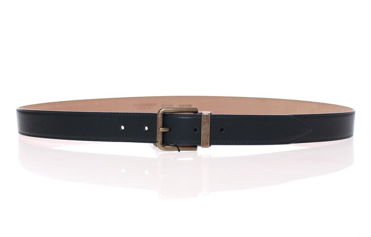Green Leather Logo Belt