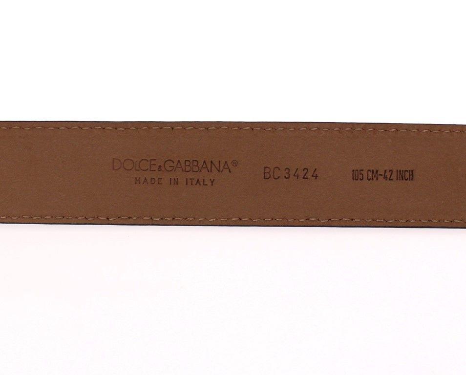 Green Leather Logo Belt