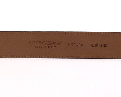 Green Leather Logo Belt